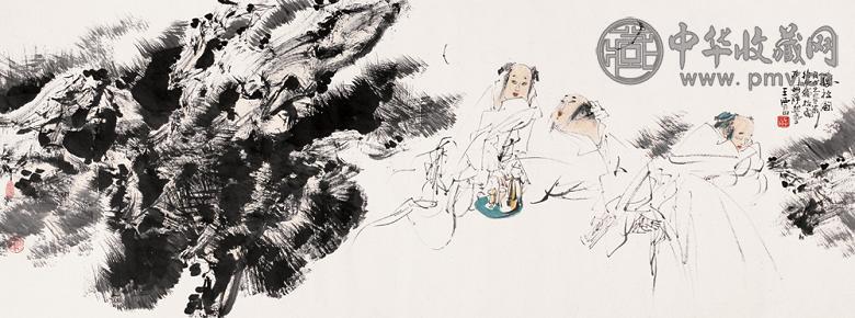 王西京 2006年作 听松图 镜心 设色纸本