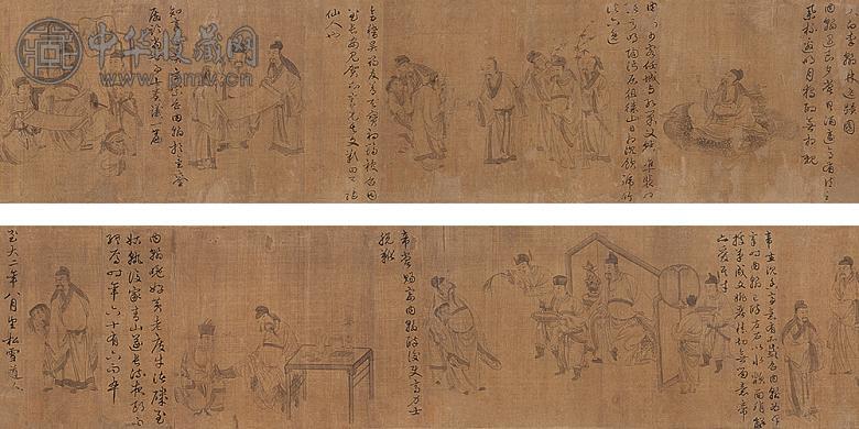 赵孟俯(款) 太白李翰林逸迹图 手卷 绢本