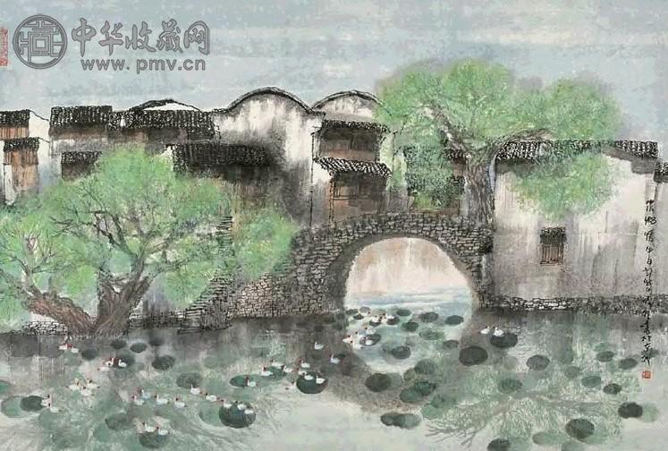 赵准望 2004年作 水乡情 镜心 设色纸本