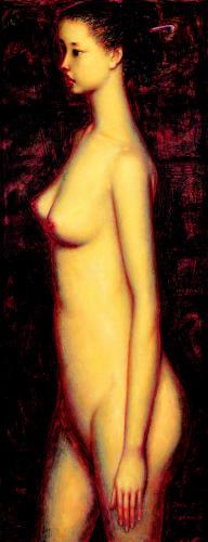 李贵男 2002年作 裸女三 油画 画布