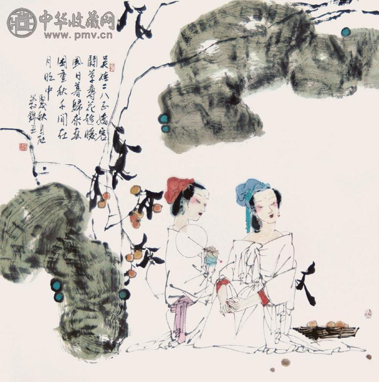 张自启 2006年作 娇容 镜心 设色纸本