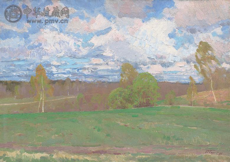 巴德亚斯基 1971年作 风景 油画