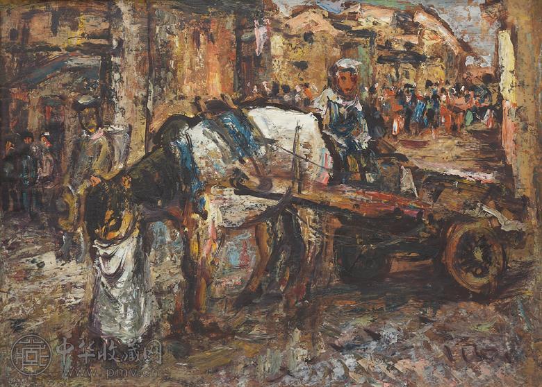 罗中立 云南之行途中 纸板 油画