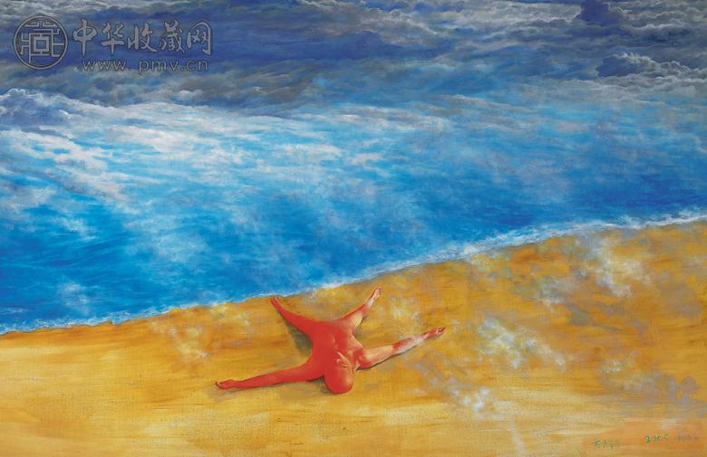 方力钧 我 油彩 画布