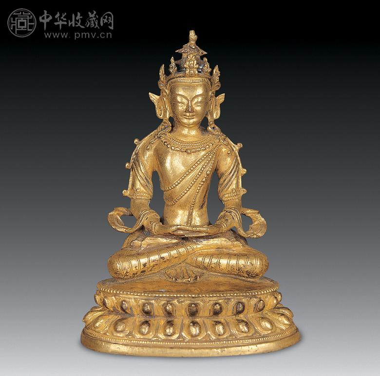 清 铜鎏金菩萨