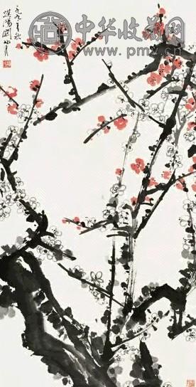 关山月 梅花 立轴 设色纸本