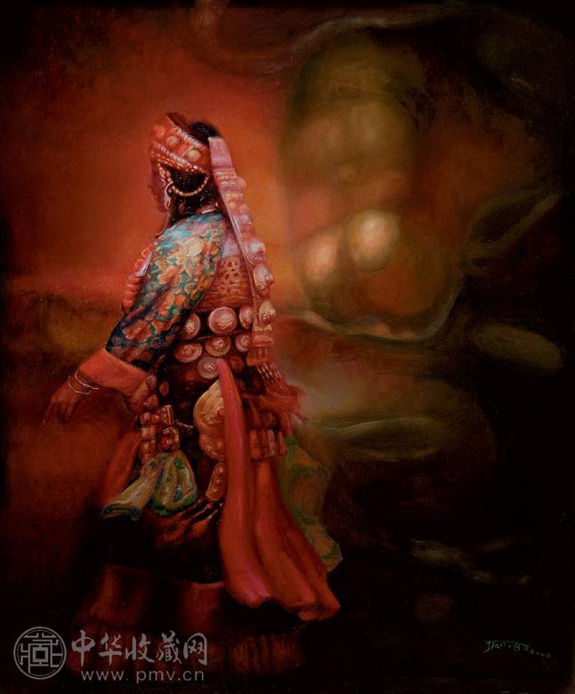 焦波 2006年作 盛装 框 布面油画