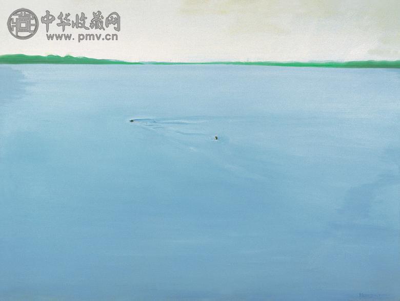 章剑 2000年作 后海系列 油彩 画布