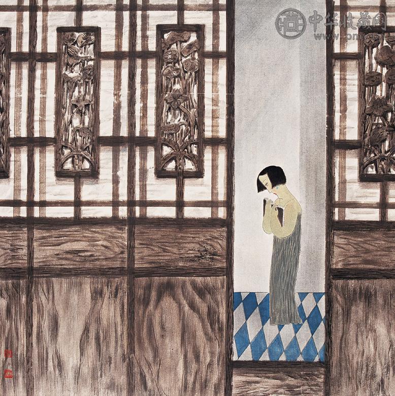 杨福音 仕女 镜心 设色纸本