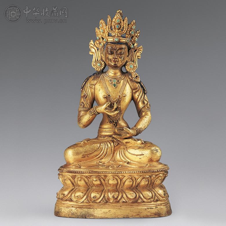 清 铜鎏金金刚萨埵像