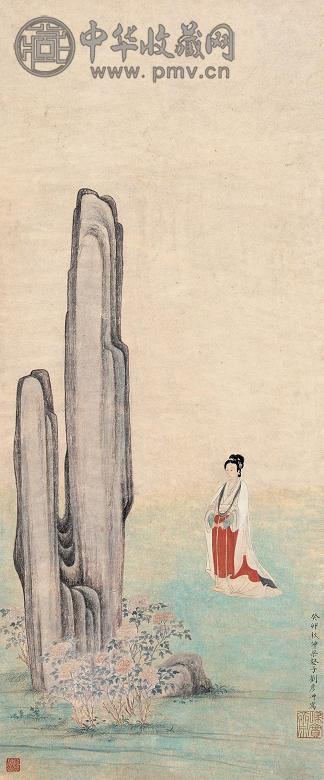 刘彦冲 仕女 立轴 纸本