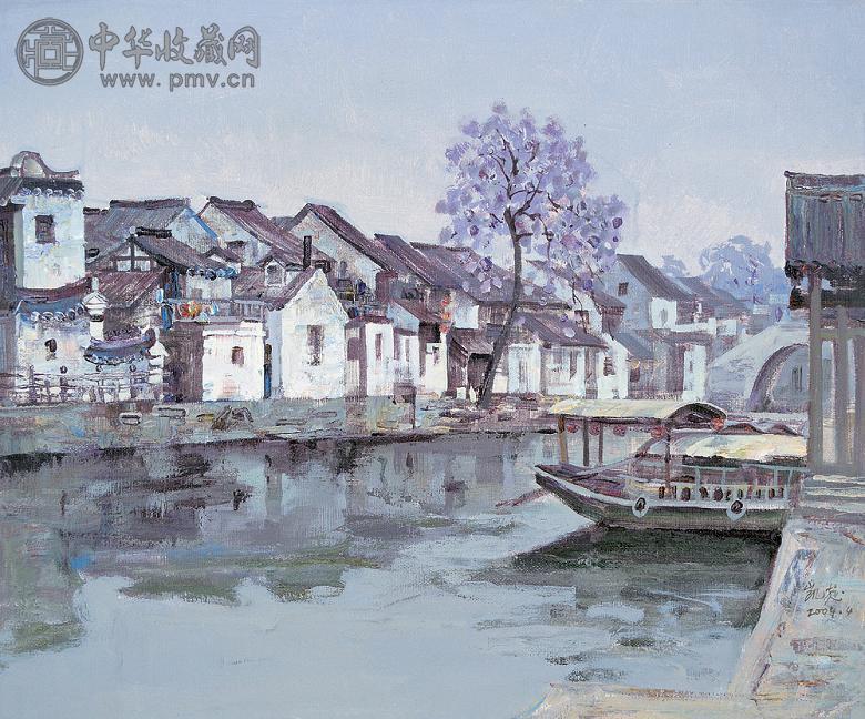 翁凯旋 2004年作 水乡 布面 油画