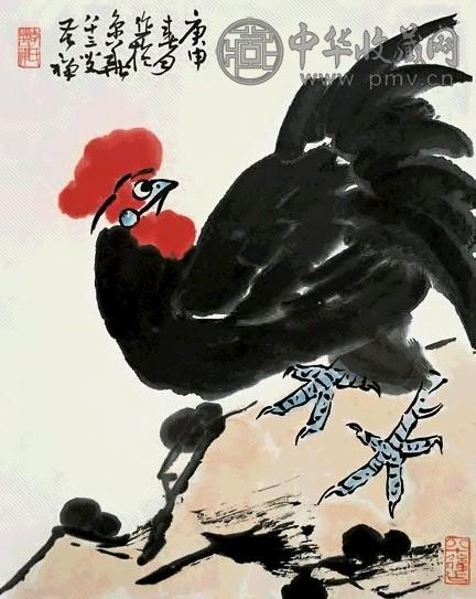 李苦禅 大吉图 立轴 设色纸本
