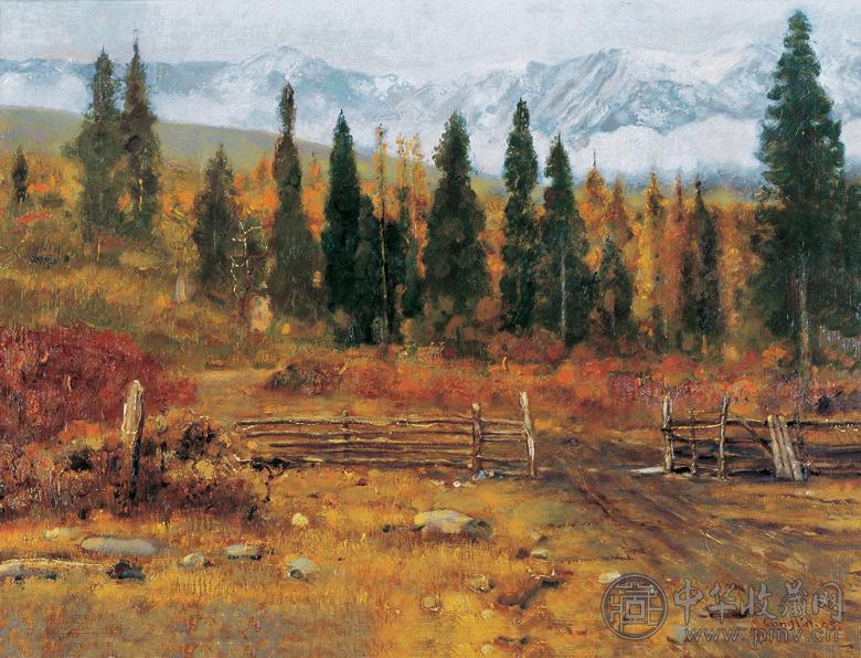 程丛林 2005年作 风景 油彩 画布 框