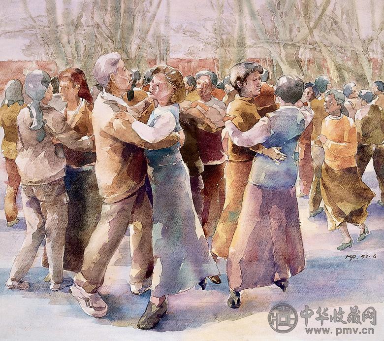 胡绍宗 公园系列之一 纸面水彩