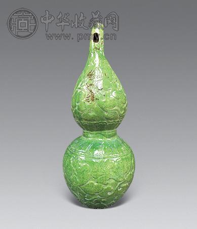 辽 绿釉葫芦壶