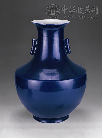 民国 祭蓝釉贯耳尊