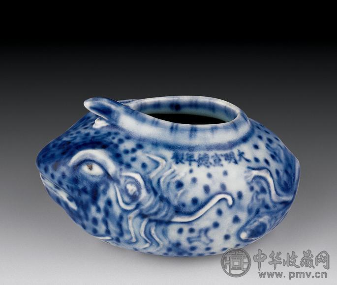 AS799 青花花鳥紋小罐・青花小罐・古染付小壺☆中国古玩花插花器 AS799