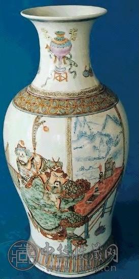 民国 粉彩人物纹观音尊