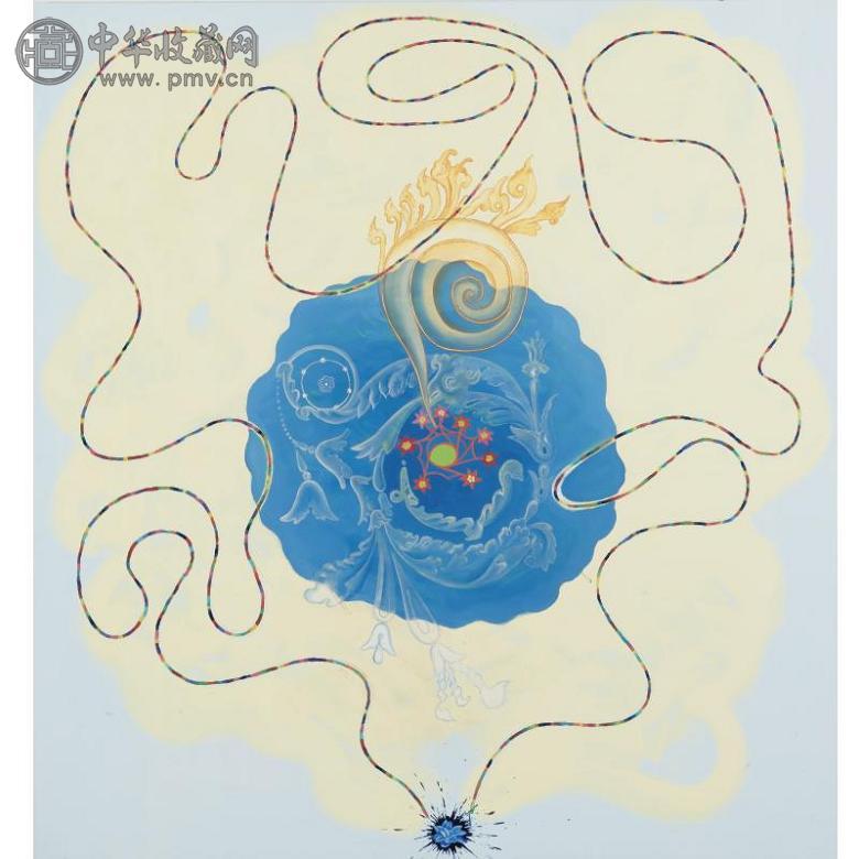 成瑞娴 2003年作 莲花升起 油画 丙烯画布