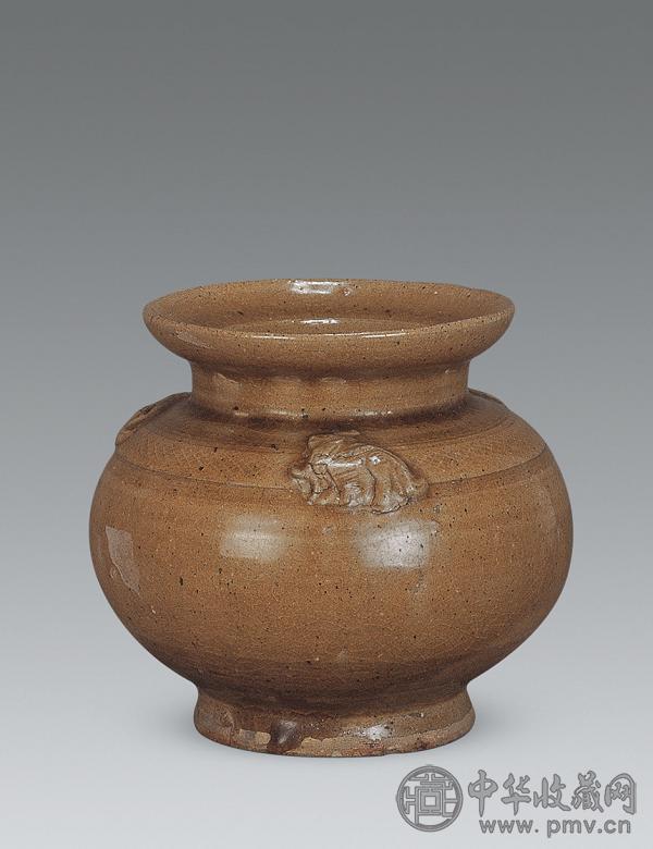 晋 越窑青瓷兽纹罐