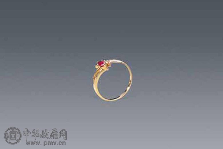18K黄金镶红宝石戒指