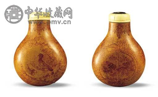 清道光 御制火炙葫芦鼻烟壶