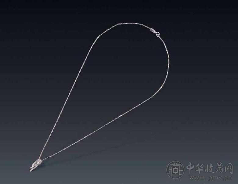 K白金镶钻项链
