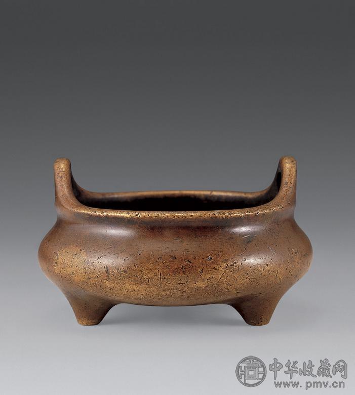 清早期 铜双耳三足炉