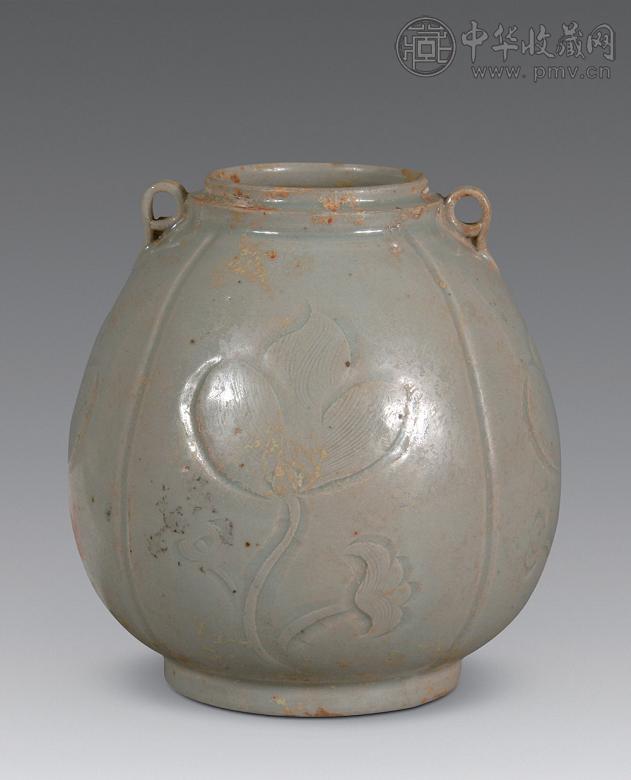 宋 越窑划花双系罐