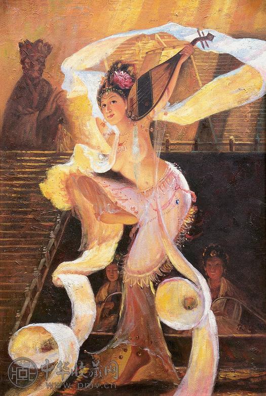 涂志伟 飞天 布面 油画