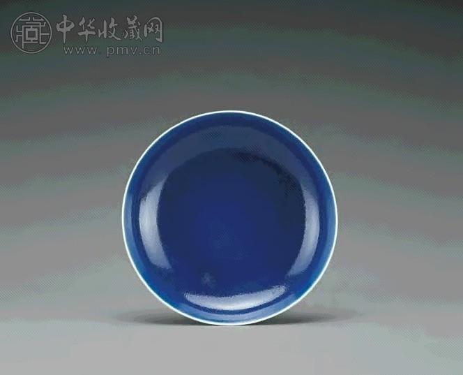 清乾隆 祭蓝釉盘