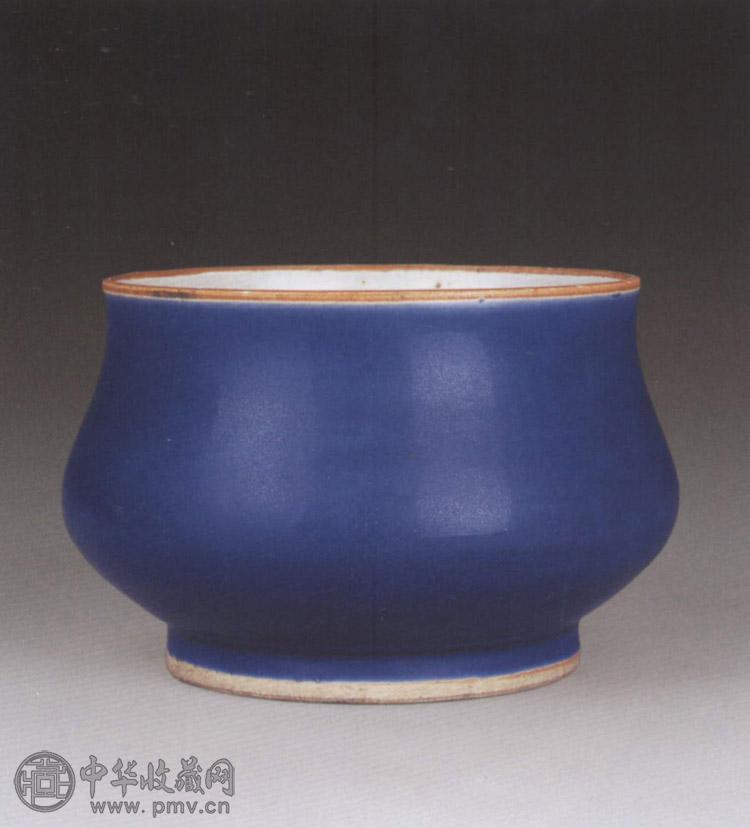 清乾隆 祭蓝釉香炉
