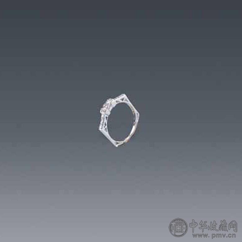 K白金镶钻戒指