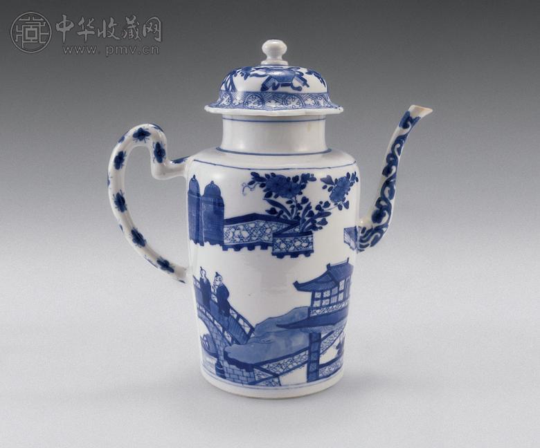 清康熙 青花茶壶