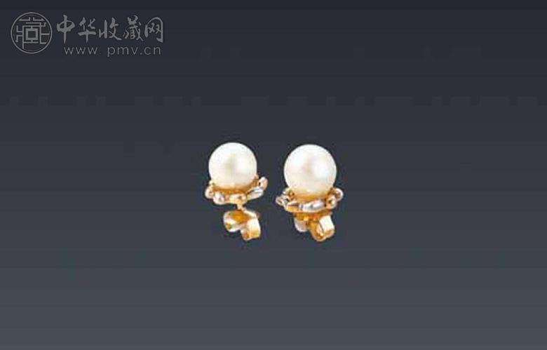 18K黄金珍珠耳钉