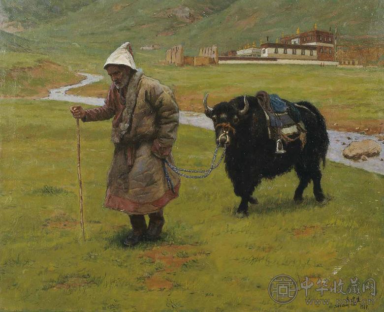 朱建生 朝圣者 布面油彩