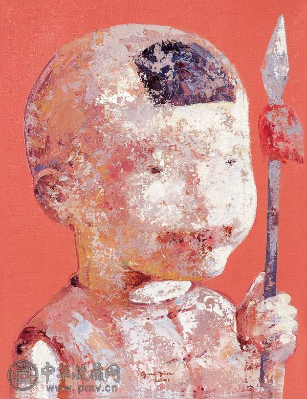 郭晋 2001年作 20世纪英雄谱海娃 布面油画