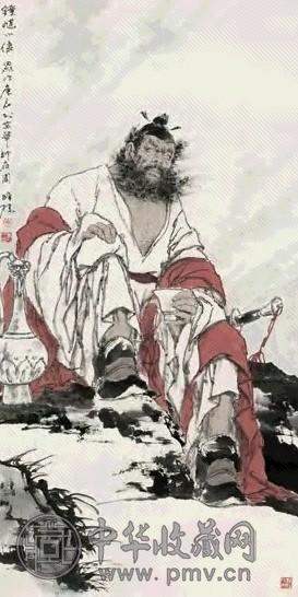 韩国榛 庚辰(2000年)作 钟馗 镜心 设色纸本