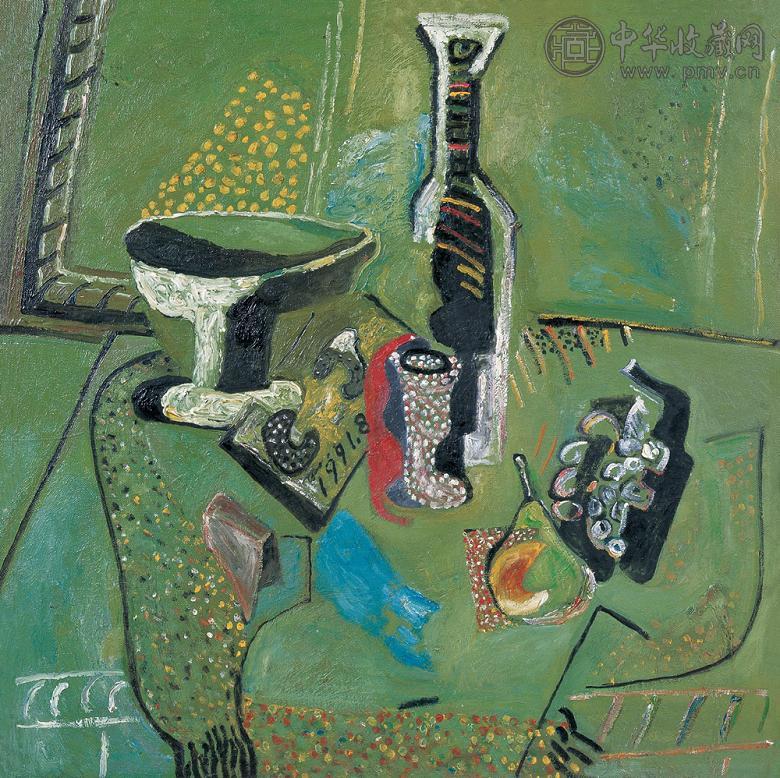 蔡锦 对话 布面油画