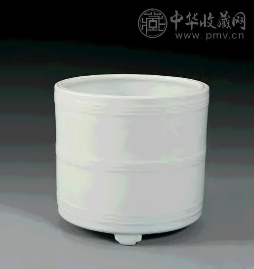 清康熙 白釉三足炉