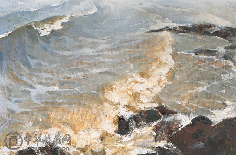 张重庆 涛声 布面 油画