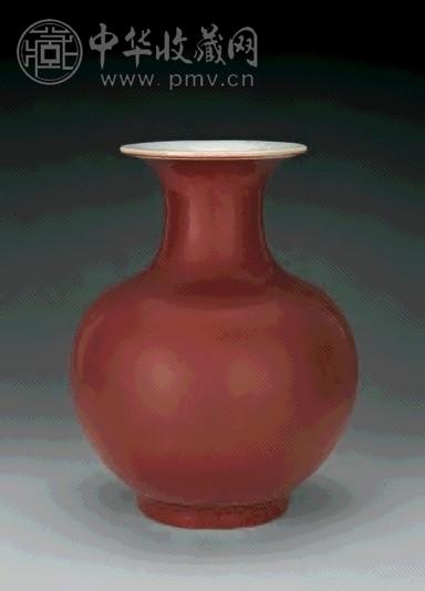 清 霁红石榴尊