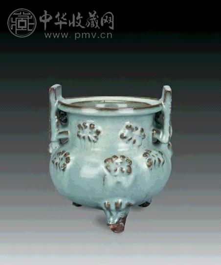 元 炉钧釉双耳香炉