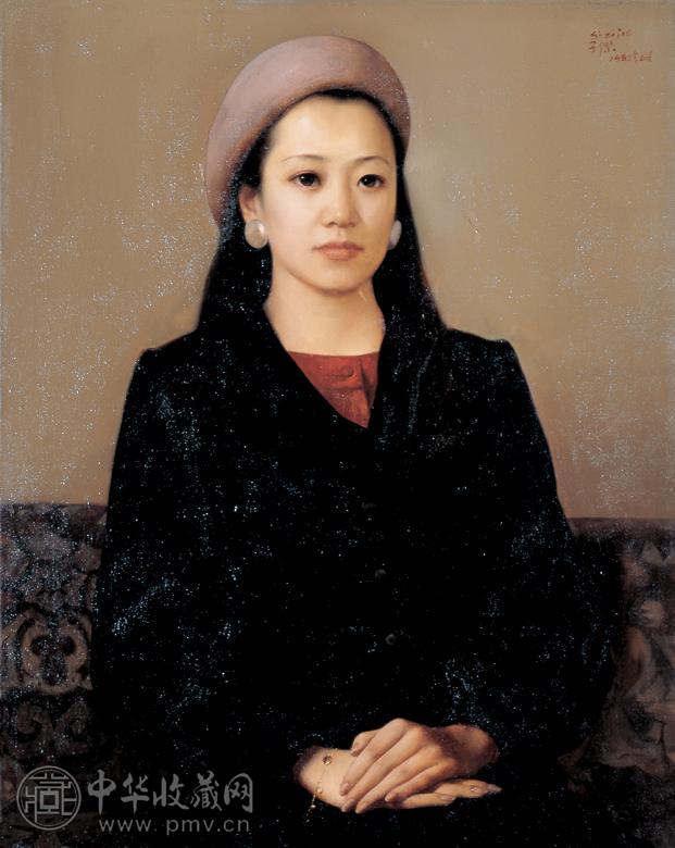 司子杰 1988年作 吉川夫人肖像 布面 油画