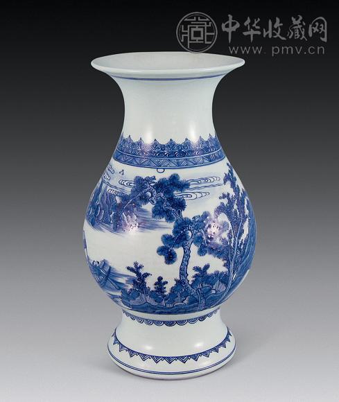 清 康熙青花琵琶尊