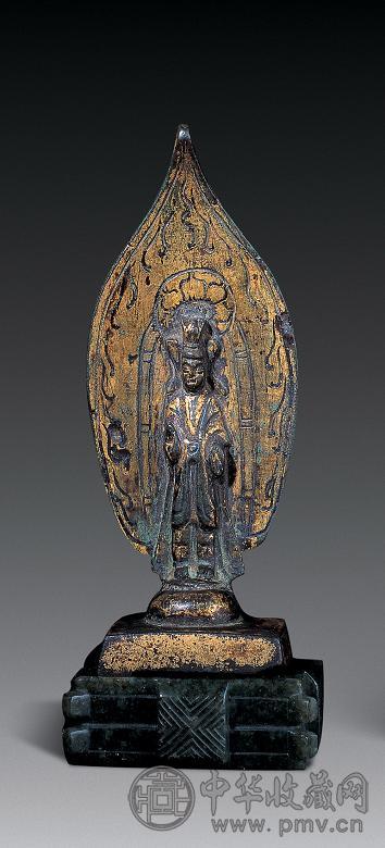 铜鎏金无量寿佛立像