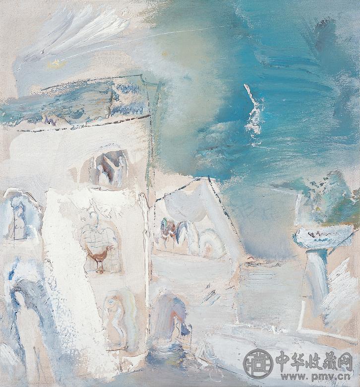 明镜 1998年作 抽象风景 布面 油画
