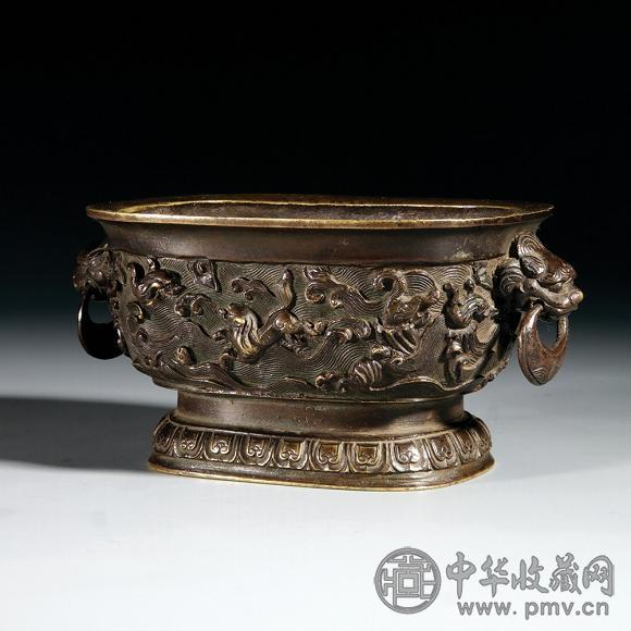 明清 十七/十八世纪 青铜神兽纹香炉