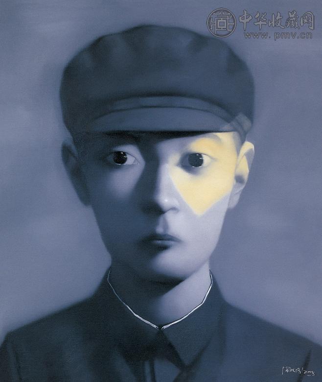 张晓刚 2003年作 同志系列Ⅰ 布面油画